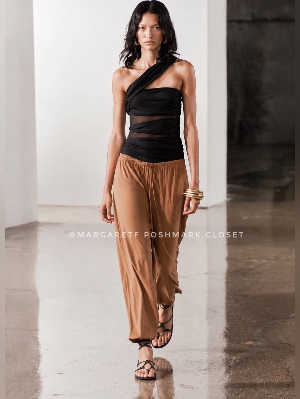Zara asymmetric tulle cut out swimsuit - Picture 2 of 11